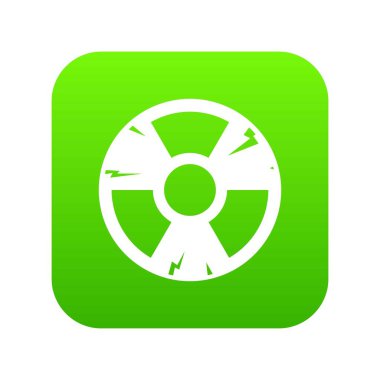 Radyasyon işareti simgesi dijital yeşil