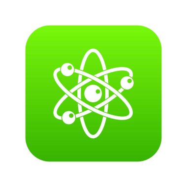 Atom elektron simgesi dijital yeşil ile