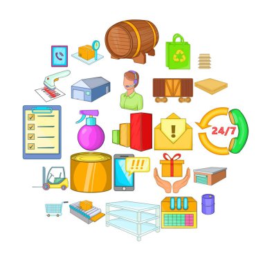 Stok simgeler kümesi, karikatür tarzı