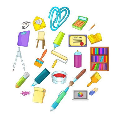 Görüntü Icons set, karikatür tarzı