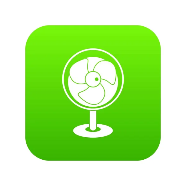 Vintage electric fan icon digital green — Stock Vector