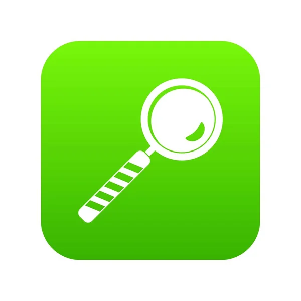 Icono de lupa digital verde — Archivo Imágenes Vectoriales