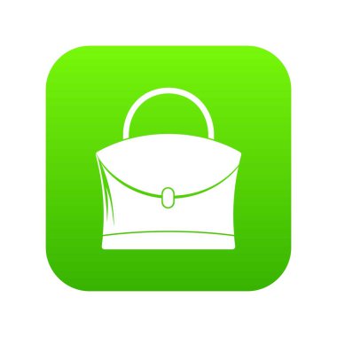 Küçük kadın çantası simgesini dijital yeşil