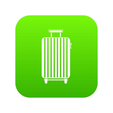 Bavul tekerlekleri simgesi dijital yeşil