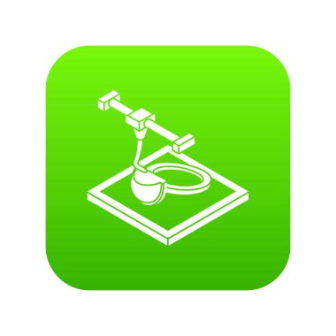 Yüzük d yeşil simge vektör yazdırma