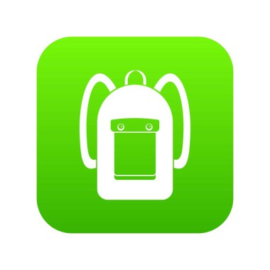 Sırt çantası simgesini dijital yeşil