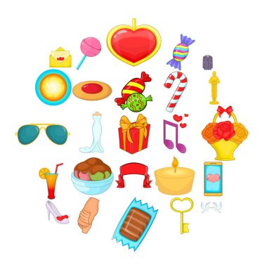 Şans Icons set, karikatür tarzı