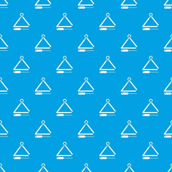 Modèle de triangle musical vecteur sans couture bleu — Image vectorielle