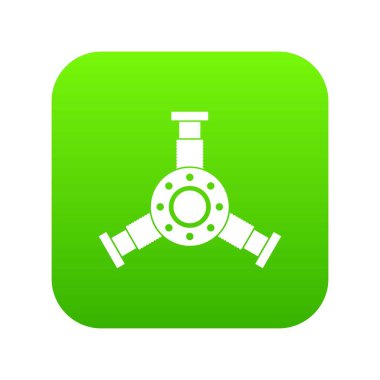 Yuvarlak mekanik detay simgesini dijital yeşil