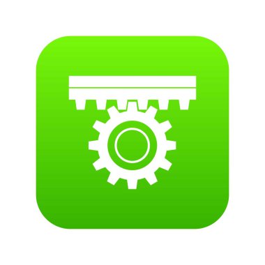 Bir dişli simgesini dijital yeşil