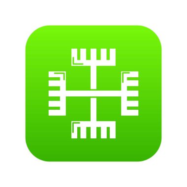 Putperest antik sembol simge yeşil vektör