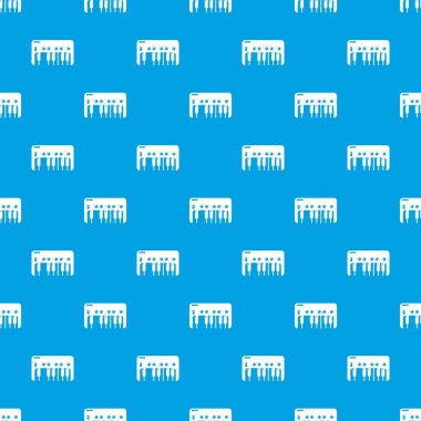 Synthesizer piyano desen vektör kesintisiz mavi