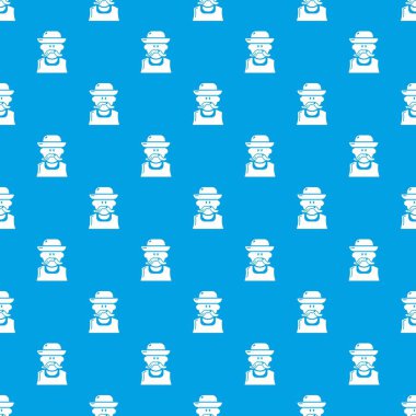 Bahçıvan adam desen vektör kesintisiz mavi