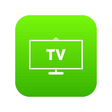 Televizyon simgesi dijital yeşil