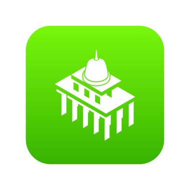 Beyaz Saray yeşil simge vektör