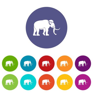 Mamut simgeler vektör renk ayarla