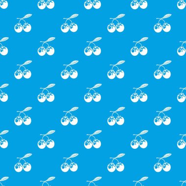 Eko berry desen vektör kesintisiz mavi