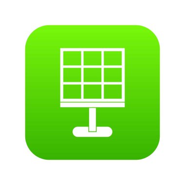 Güneş pil simgesi dijital yeşil