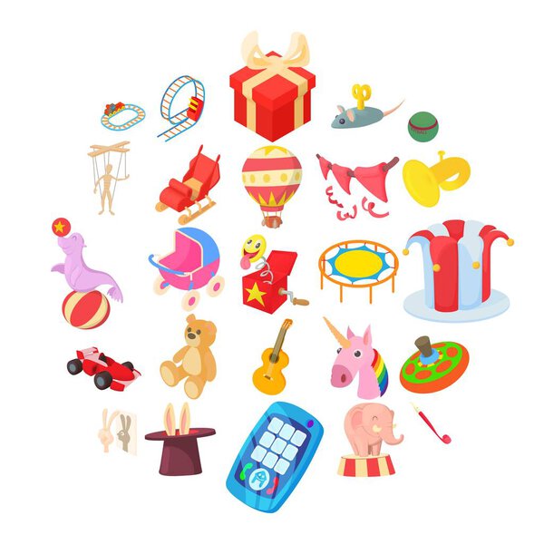 Развлечения для детей, мультяшный стиль
