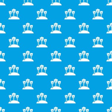 Güneş lambaları Bahçe ışık desen vektör kesintisiz mavi