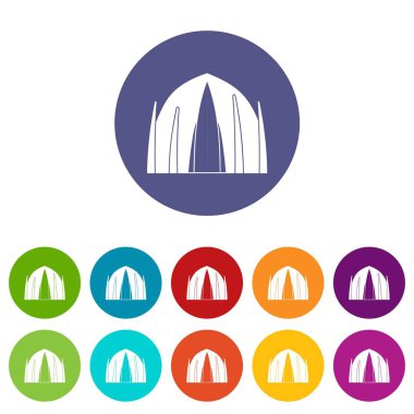 İnsan evi simgeler vektör renk ayarla