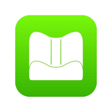 Ortopedik yastık simgesi dijital yeşil