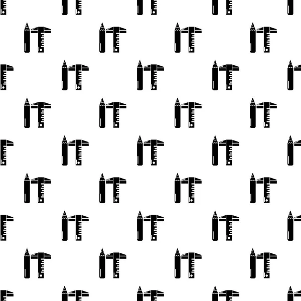Règle crayon vecteur de motif sans couture — Image vectorielle
