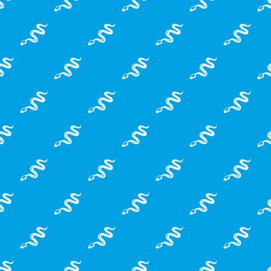 Tropikal yılan desen vektör kesintisiz mavi