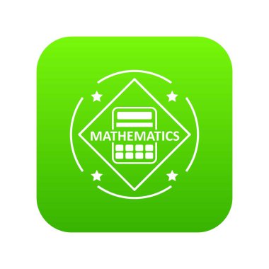 Matematik simgesi yeşil vektör