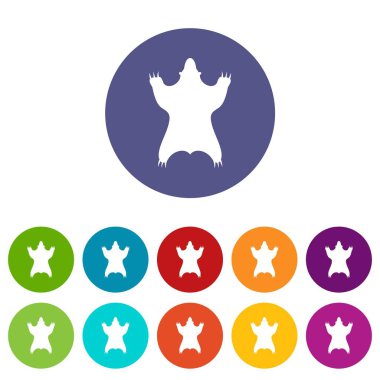 Ayı ten simgeler kümesi vektör rengi