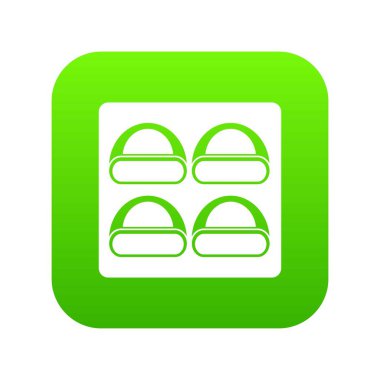 Farklı suşi simgesi dijital yeşil