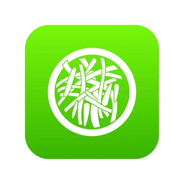 Aziatische salade pictogram digitale groen — Stockvector