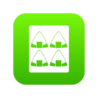 Suşi simgesi dijital yeşil