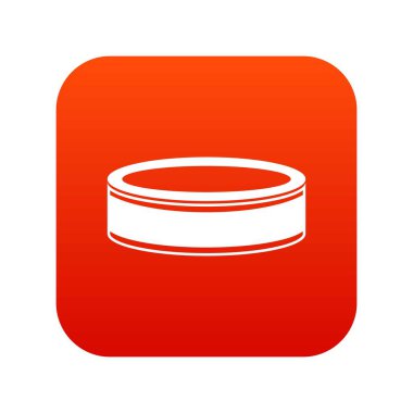 Puck simgesi dijital kırmızı