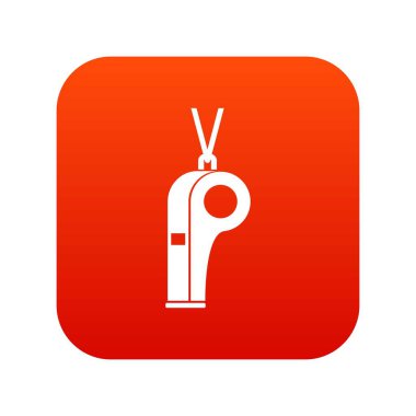 Düdük simgesi dijital kırmızı