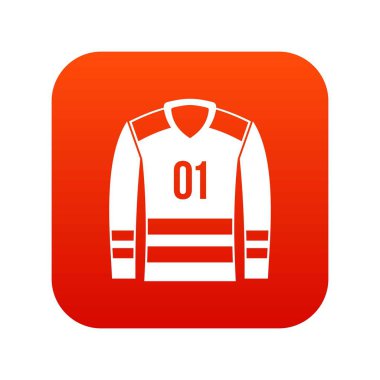 Spor Tekdüzen simgesi dijital kırmızı