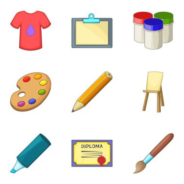 Grafik proje Icons set, karikatür tarzı