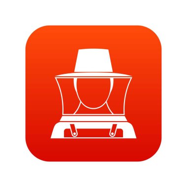 Arıcı simgesi dijital kırmızı