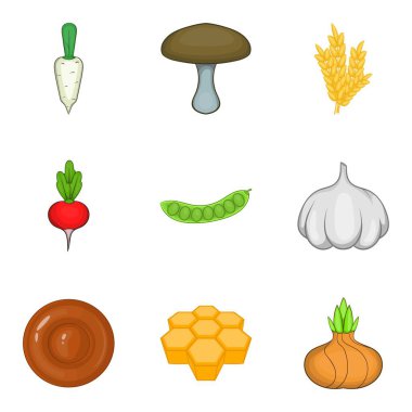 İn Icons set, karikatür tarzı