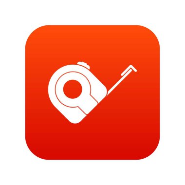 Rulet inşaat aracı simgesini dijital kırmızı