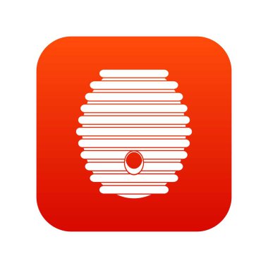 Arı kovanı simgesi dijital kırmızı