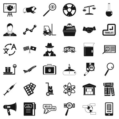 Teorik Icons set, basit tarzı