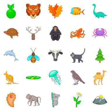 Sıcak kanlı Icons set, karikatür tarzı