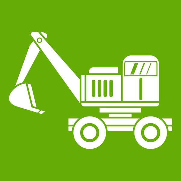 Excavator icon green