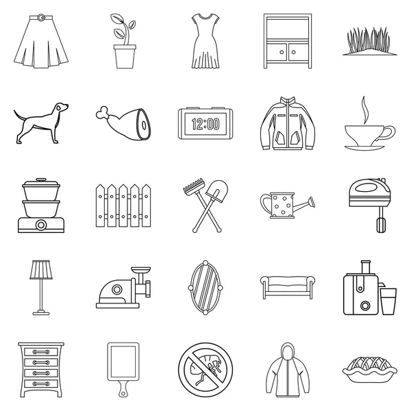 Conjunto de ícones de geração, estilo esboço —  Vetores de Stock