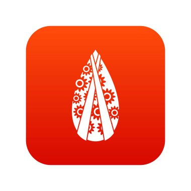 Anma çelenk simgesi dijital kırmızı