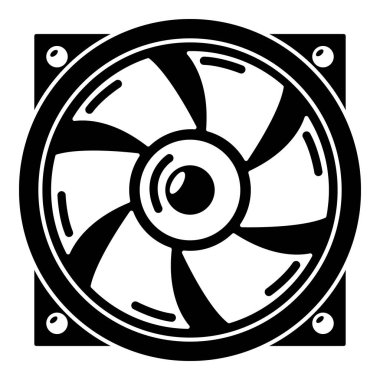 Termal fan simge, basit tarzı.