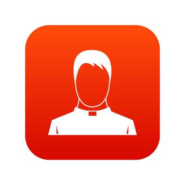 Rahip simgesi dijital kırmızı