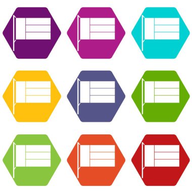 Renk altı yüzlü bayrak simgesi ayarla