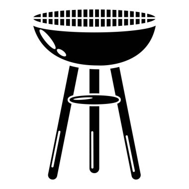 Barbekü simgesi, basit tarzı.